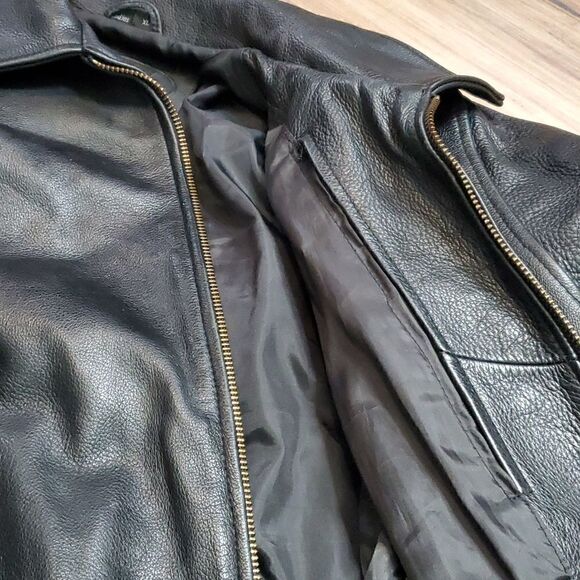 Geek Squad Ladies Leather Embroidered Jacket - Picture 11 of 11